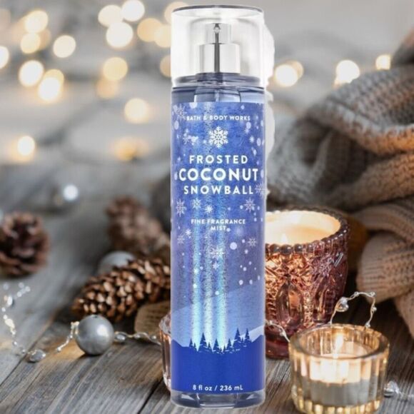 New frosted Coconut Snowball Bath & Body Works Fragrance Mist 8 fl oz - Picture 1 of 5